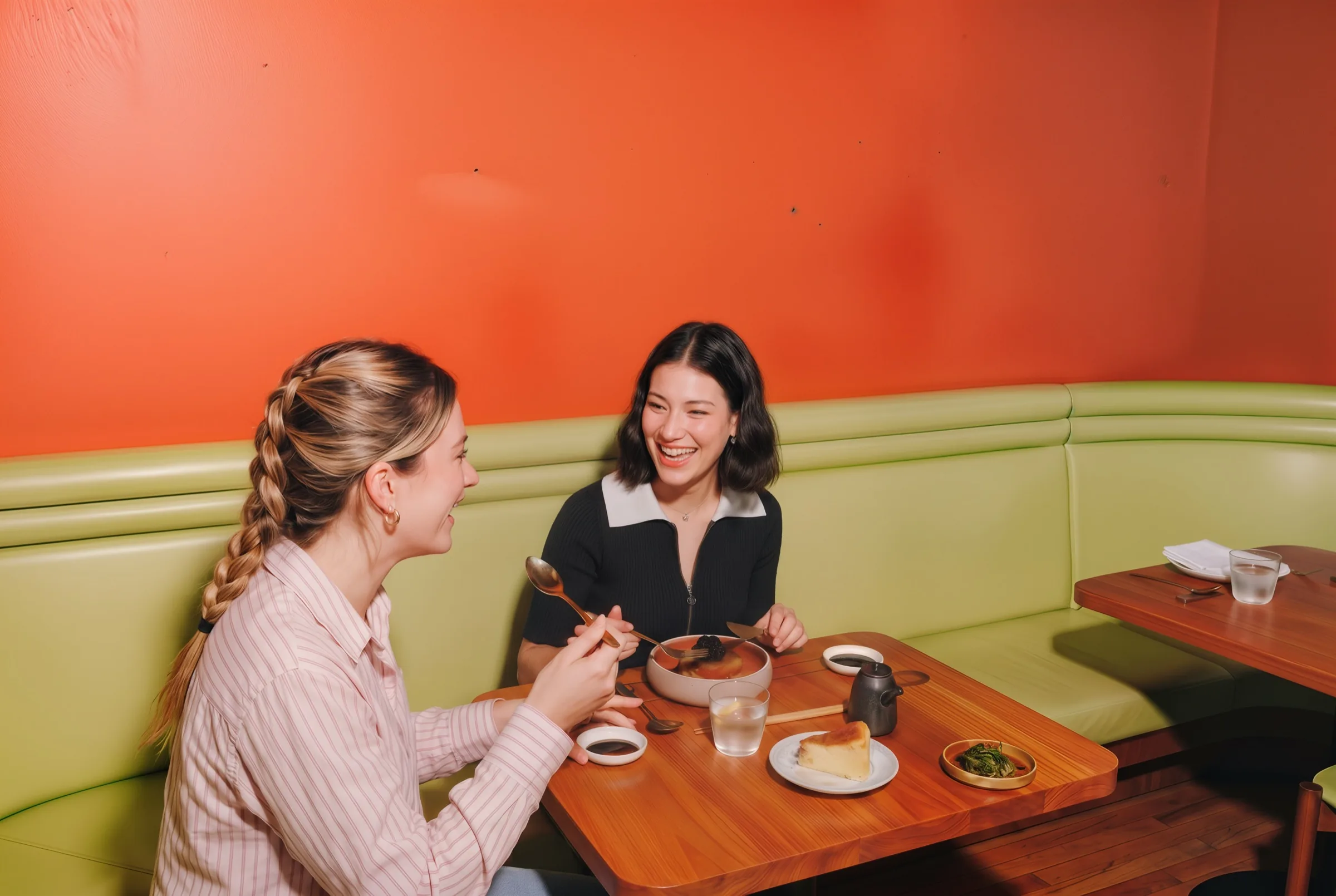 Two women at a restaurant